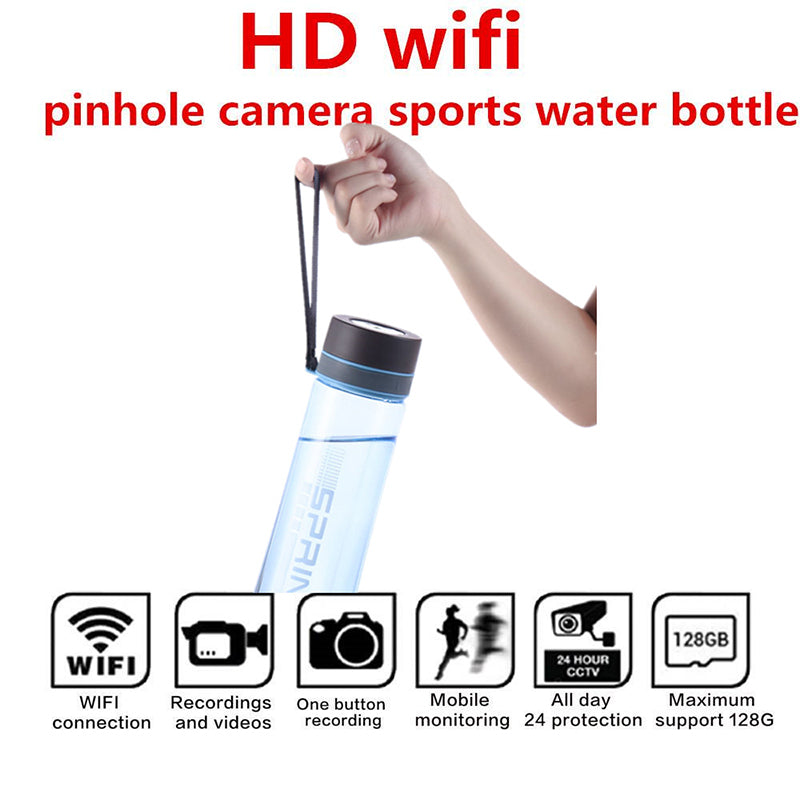 Caméra pour bouteille d'eau Caméra HD 1080P avec caméra pour bouteille d'eau Wifi