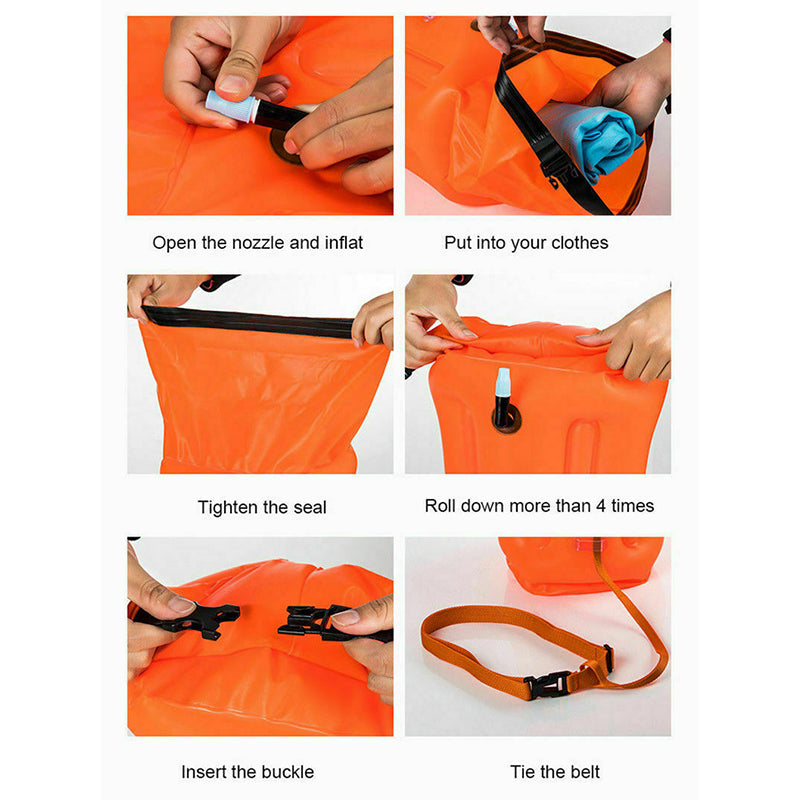 Inflatable Swim Safety Bag Float Lifesaving bag