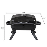 Tragbarer Holzkohlegrill BBQ und Smoker mit Deckel Klappbarer Tischgrill 