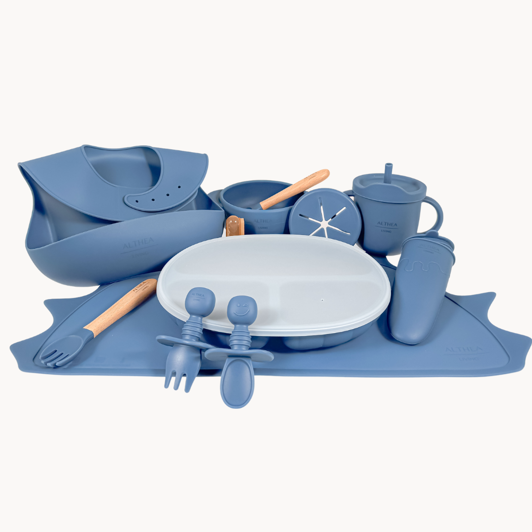 Organic Silicone Tableware Set - 15 Pieces