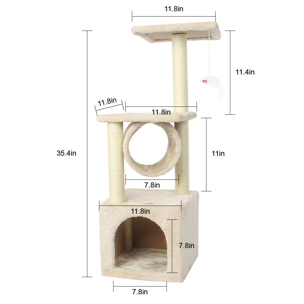 Tour de maison d'arbre à chat