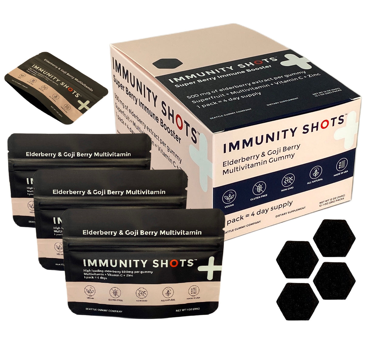 Vital Defense Immunity Shots – Holunder + Goji-Beere (12er-Pack)