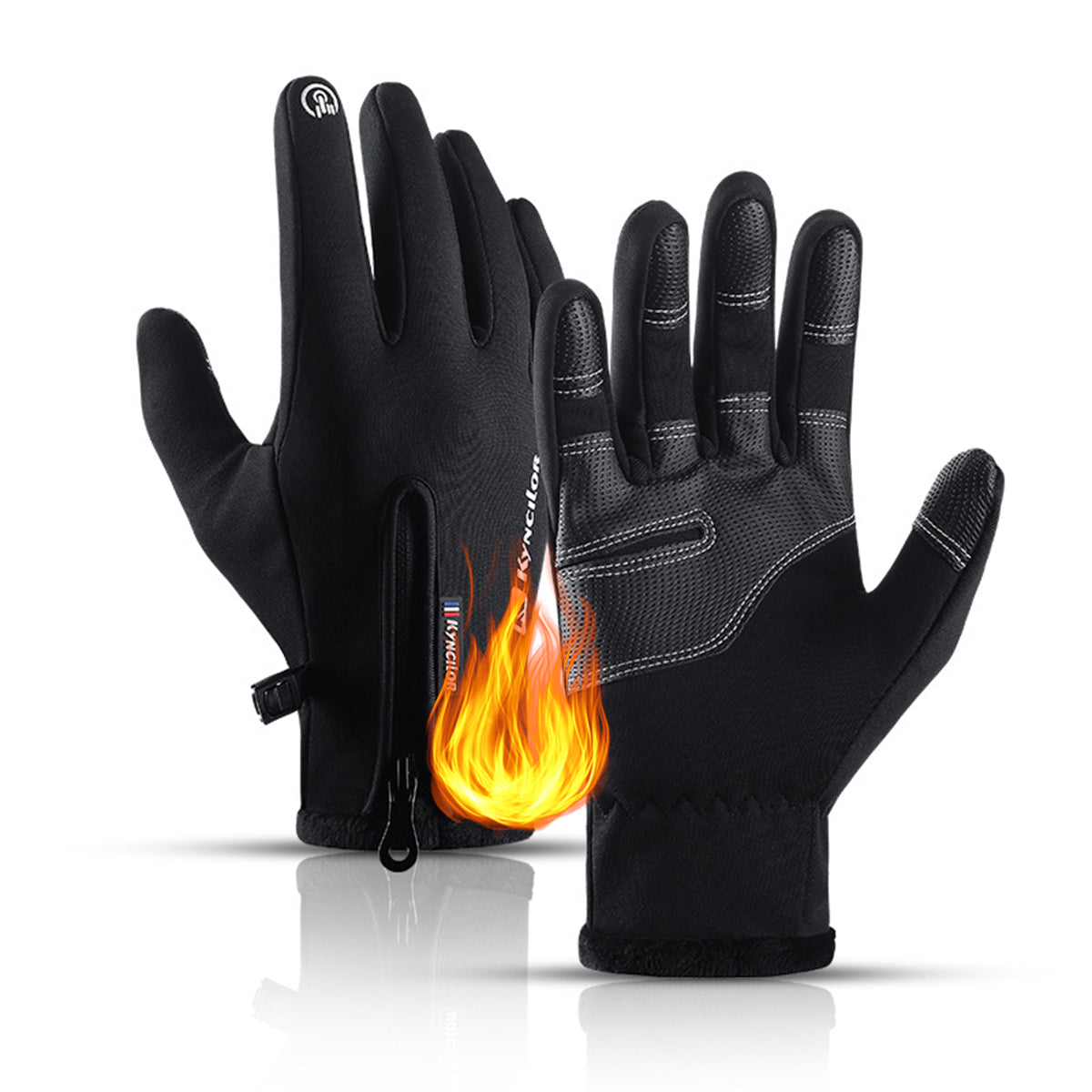 Gants d'hiver coupe-vent chauds pour temps froid