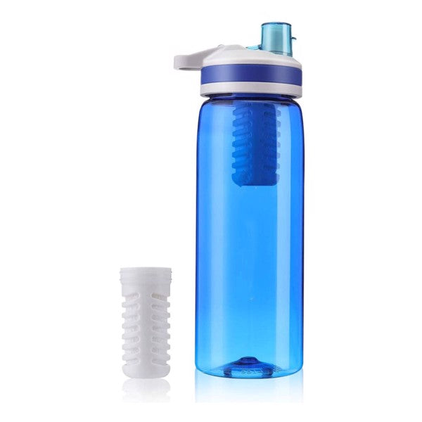 Sport-Wasserflasche, 770 ml, BPA-freie Wasserflasche mit Filter und Strohhalm 