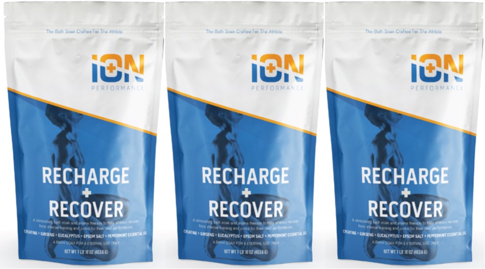 Pack de 3 bains de créatine mg iON Recharge + Recover 