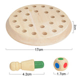 Jeu d'échecs en bois pour enfants, jeu de société amusant avec blocs de mémoire