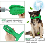 Jouet brosse à dents pour chien en caoutchouc naturel résistant aux morsures