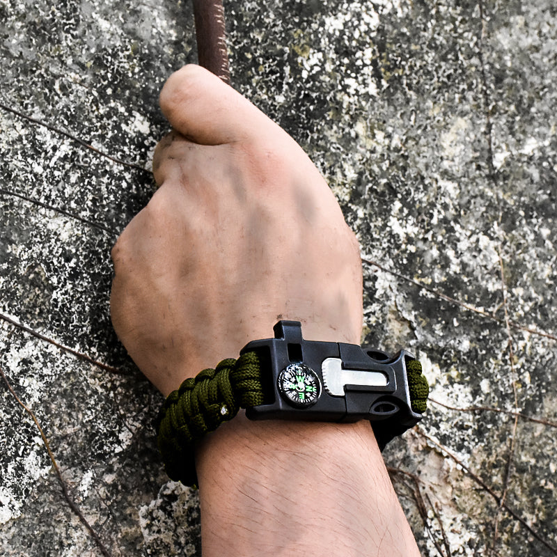 5-in-1-Paracord-Armband für das Überleben im Freien