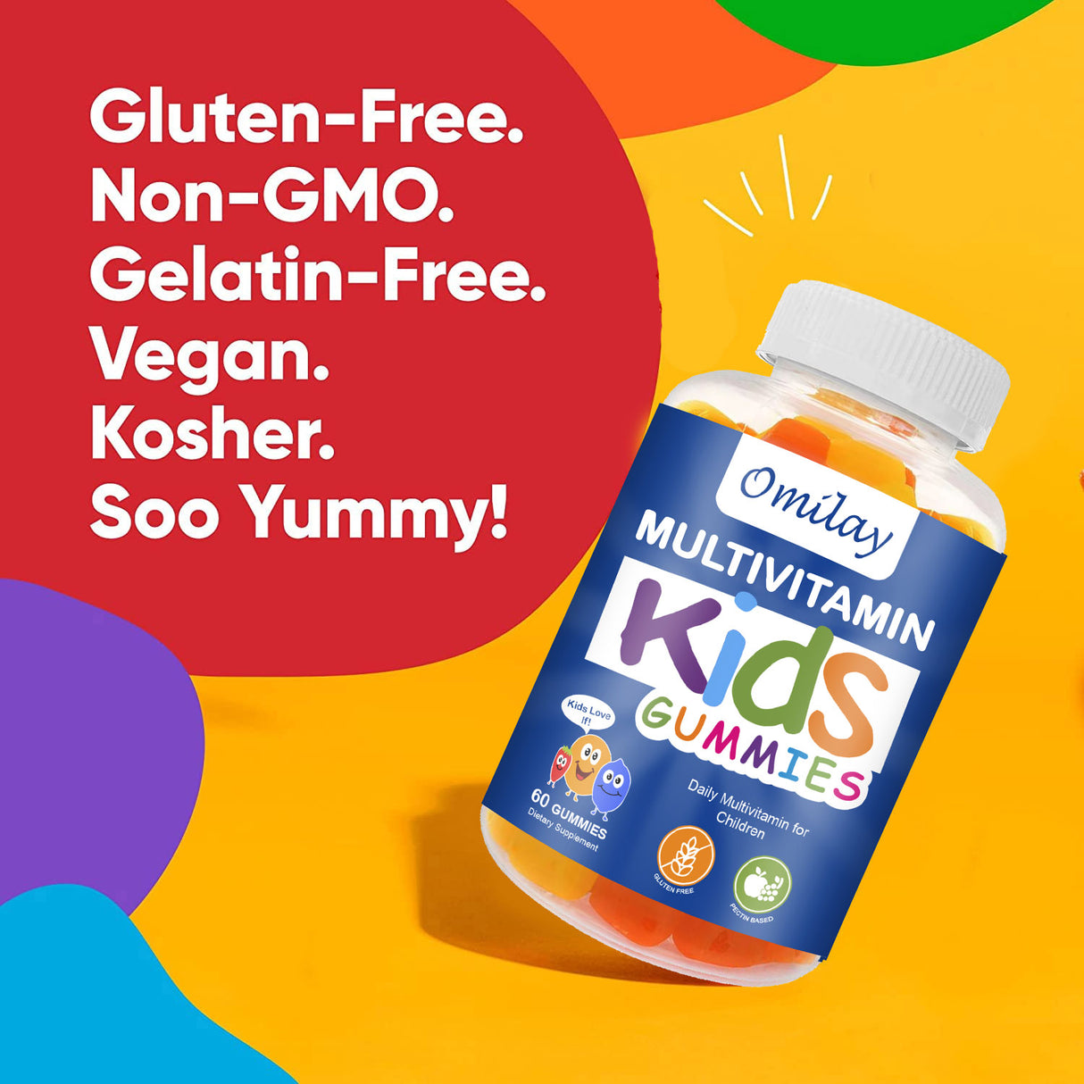 Gummies multivitaminés pour enfants Omilay – Nutrition quotidienne complète pour les enfants en pleine croissance