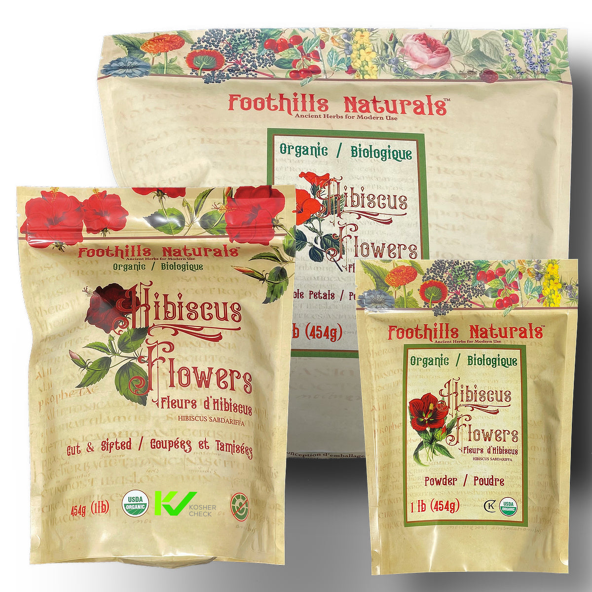 Hibiscus Flowers Whole Petals Organic -Egyptian, Premium Quality