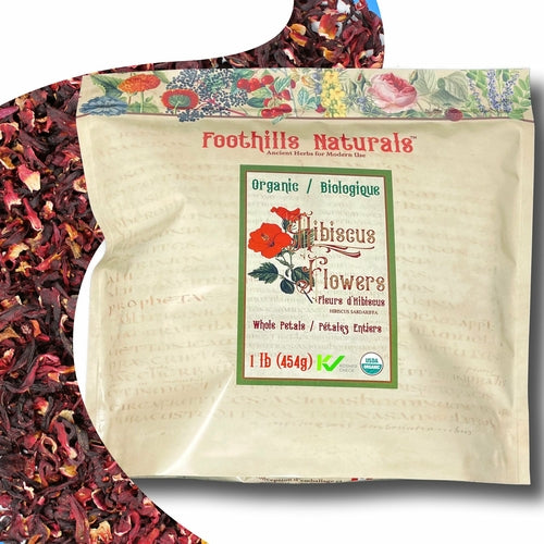 Hibiscus Flowers Whole Petals Organic -Egyptian, Premium Quality