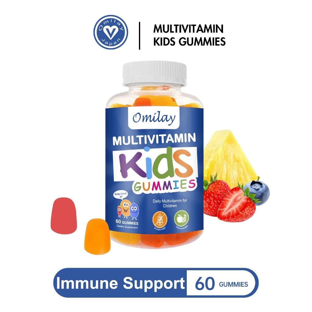 Omilay Kids Multivitamin-Gummibärchen – Vollständige tägliche Ernährung für heranwachsende Kinder