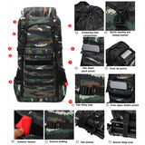 Wasserdichter 70-Liter-Militärrucksack für Outdoor-Camping