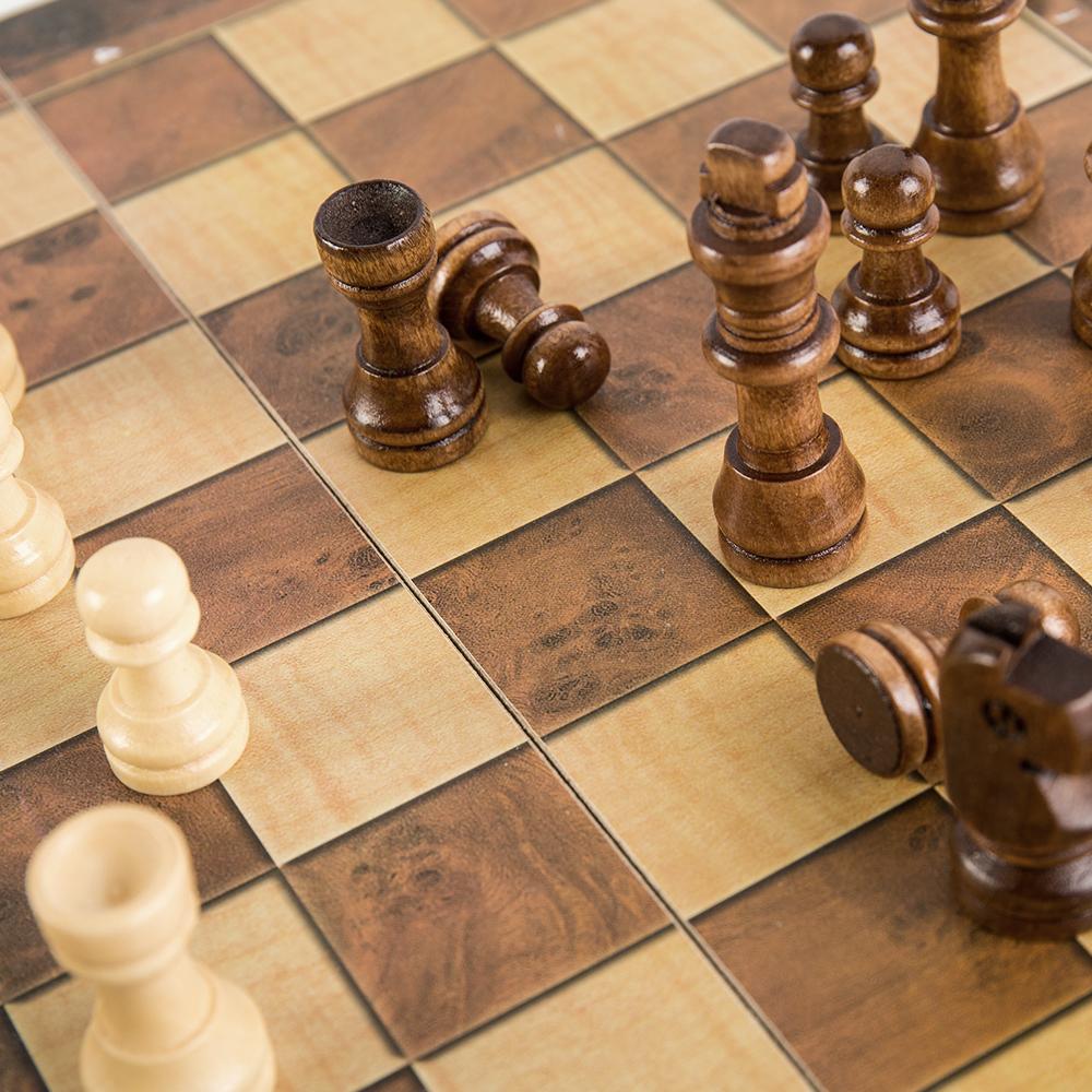 Jeu d'échecs pliable en bois