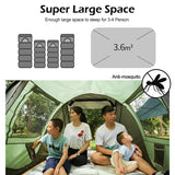 Large Capacity 4 to 5 Persons Automatic Pop Up Camping Tent