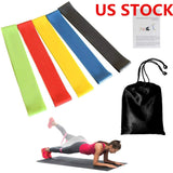 US STOCK, 5pcs/lot resistance bands set Pull Rope 5 Levels exercise